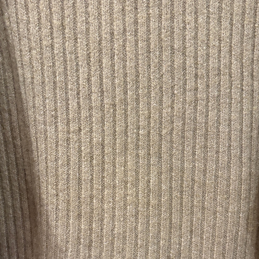 Women's Tan Deep V-Neck Sweater - Picture 13 of 13